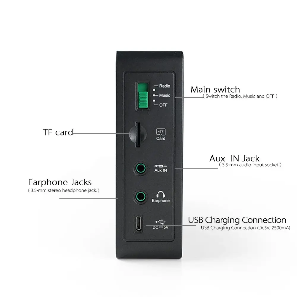 Портативный профессиональное радио GTMedia D1 DAB + Радио Стерео Поддержка сна для Великобритании ЕС с Bluetooth Встроенный громкоговоритель