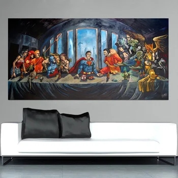 

The Last Supper - Super Hero Version Art Canvas Posters Print Poster Home Decoration
