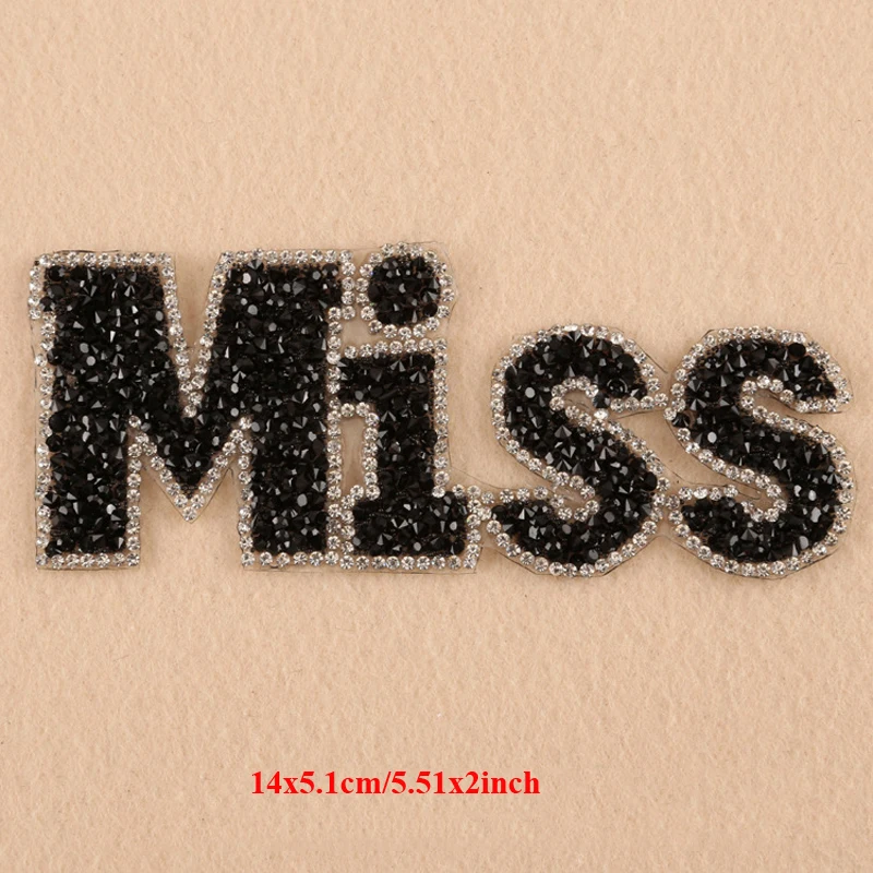 10pcs Beaded Patch For Clothing Iron On Patches Letter Sequin parches