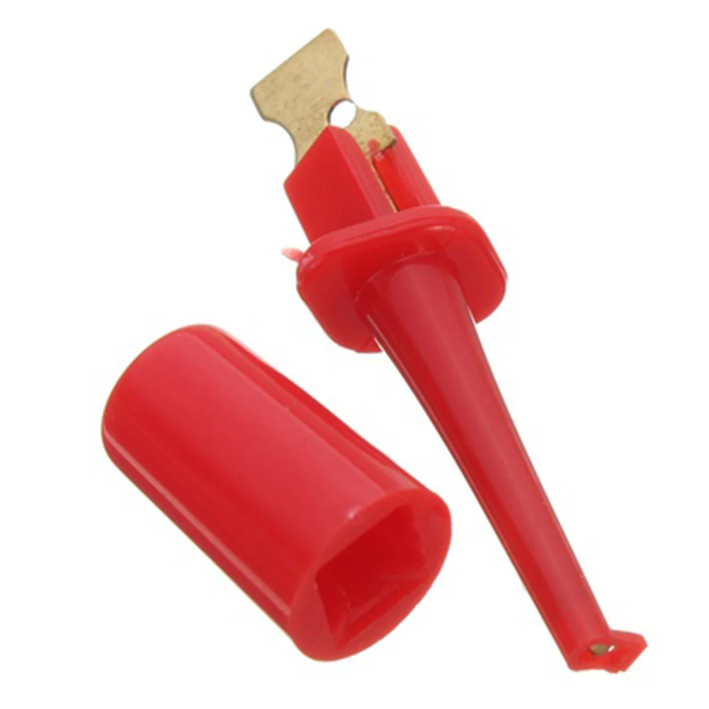 

10pcs/lot Multimeter Lead Wire Test Small Probe Hook Clip Set Grabbers Colorful Electrical Test Meter Parts