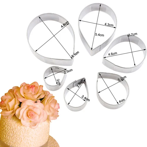Skup Płatek róży i liści Veiner Cutter kremówka narzędzie do dekoracji ciast kwiatowy płatek nóż ze stali nierdzewnej zestaw CS230