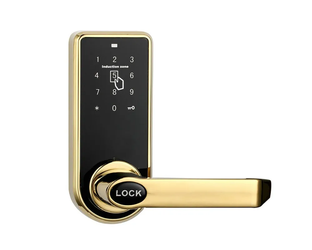 Touch screen digital keypad ID card electronic door lock latch bolt door lock Password + Key +card  NSD-TL-OS8818