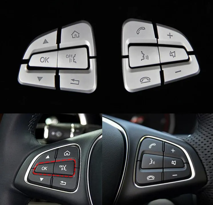 12 шт. ABS для Mercedes Benz GLC X253 2015 2016 &amp C Class W205 2014 автомобильный переключатель на руль