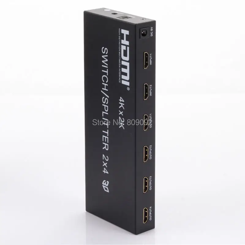 4K * 2K 1080P 3D 2x4 Матрица HDMI видео переключатель сплиттер усилитель 1.4a Full HD с ИК