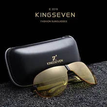 KINGSEVEN, алюминиево-магниевые поляризованные солнцезащитные очки ночного видения, мужские зеркальные солнцезащитные очки для вождения, большие очки для рыбалки, женские очки для мужчин