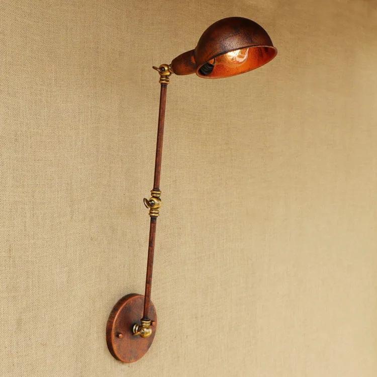 Industrial Loft Style Edison Wall Sconce Swing Long Arm Vintage Lamp Iron Light Fixtures Indoor Lighting Lamparas|edison wall sconce|wall sconceiron