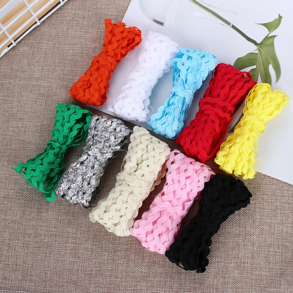 

25M/set 5MM wide S edge waves Lace ribbon Grosgrain Ribbon for hair bow Wedding Party DIY Decoration Craft Ribbon