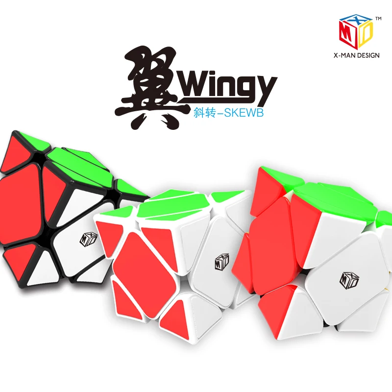 

Qiyi XMD Wingy Skew Cube Magnetic Magic Speed Cube Concave with Magnet Positioning System Puzzle Gift Cube Box