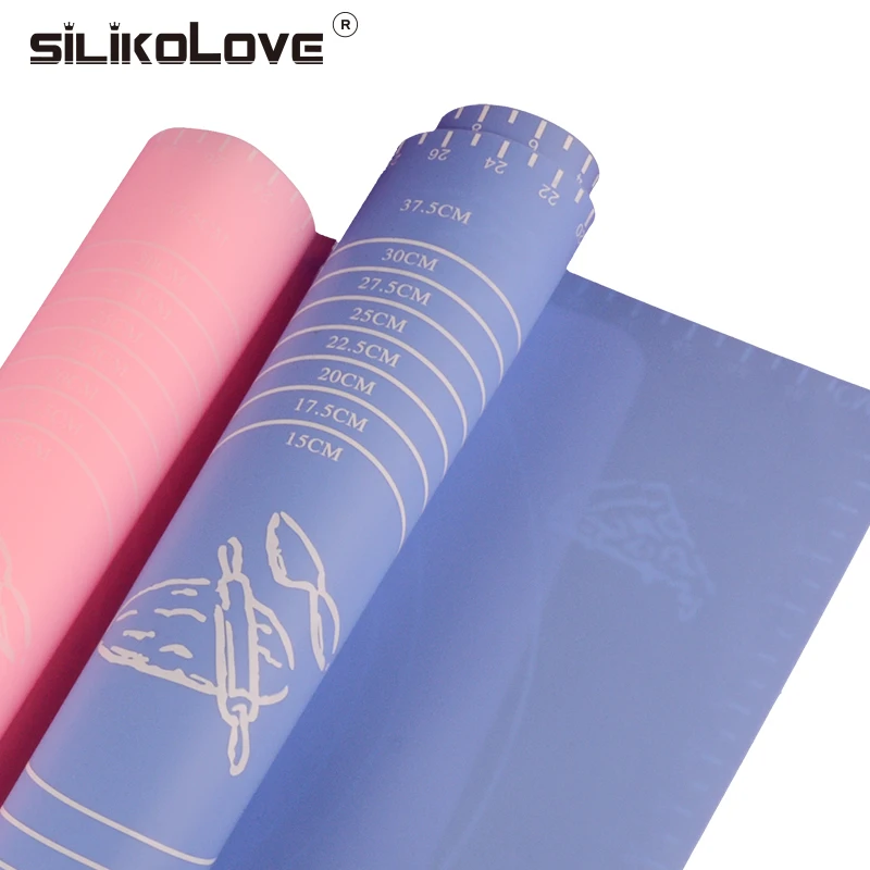 Антипригарный силиконовый коврик SILIKOLOVE для раскатки теста пасты муки с