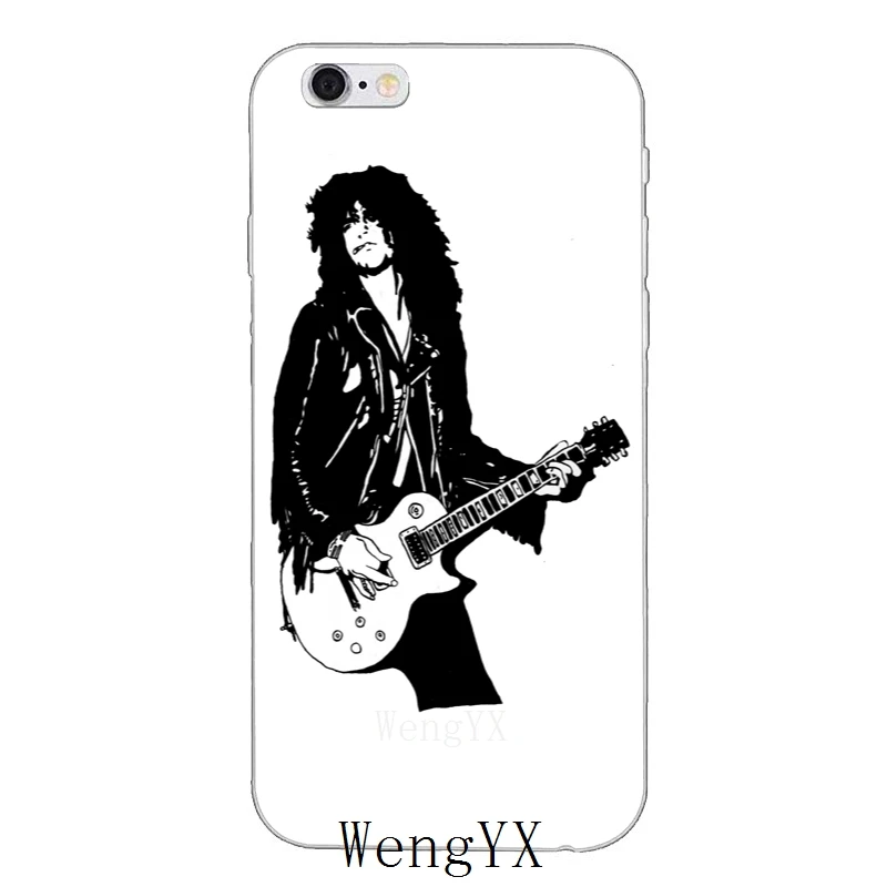 Мягкий Тонкий силиконовый чехол для телефона с гитарами rock music Slash iPhone 4 4s 5 5s 5c SE 6 6s