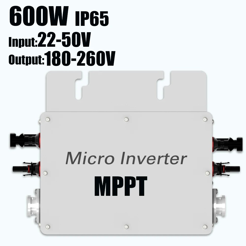 baratas 600 w de Onda Senoidal Pura MPPT do Laço Da Grade Micro Inversor À Prova D Água de Entrada 22 50 V Saída 180 260VAC Monofásico a instalação flexível