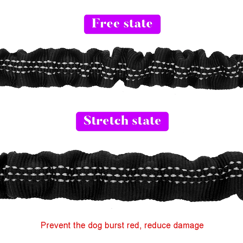 Светоотражающий эластичный поводок для собак с 2 ручками, Выдвижной Нейлоновый Поводок для домашних животных, поводок для контроля безопасности для больших собак, тренировочный питбуль для прогулок