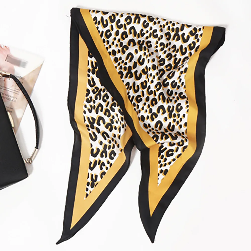 Зимние шарфы Модные женские саржа сатин алмаз запястья Мягкий Шелковый Леопардовый шарф модный дизайн платок femme bufanda mujer