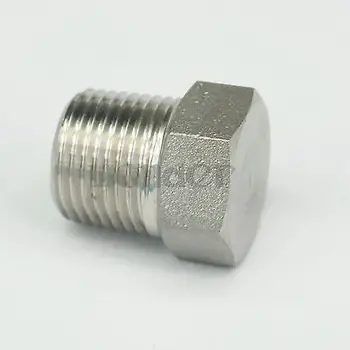

1-1/4" NPT Male 304 Stainless Steel Hex Head Solid Plug Forged Pipe Fitting Water Gas Oil 6000 PSI
