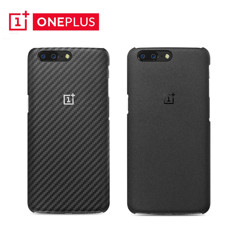 Оригинальный защитный чехол для OnePlus 5 Karbon Carbon Kevlar наполовину обернутый Жесткий