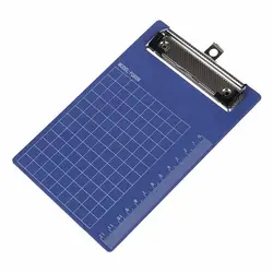 Зажим-держатель для папок пластиковый буфер обмена синий фиолетовый для бумаги A6
