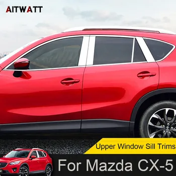 

For Mazda CX-5 CX5 2017 2018 Exterior Stainless Steel Car Upper Window Sill Trims Cover Decoration 6Pcs/set Car Styling