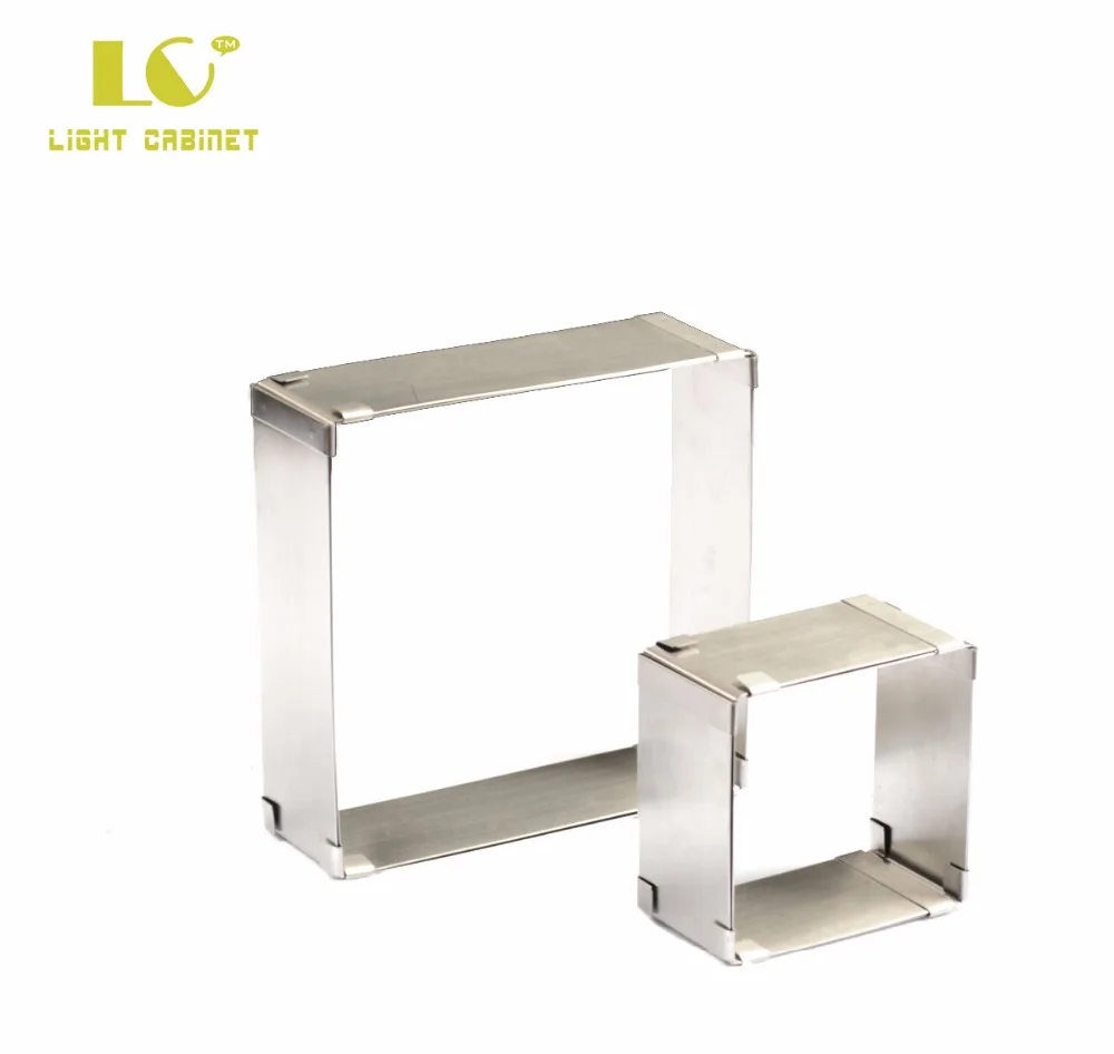 

DIY Stainless Steel Square Cake Mousse Cutter Adjustable Square/Retangle Shape Mousse Ring for Kitchen Bakery Baking Tool