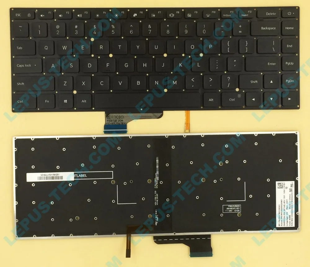 

For xiaomi 15.6 keyboard US English backlit Keyboard For xiaomi pro 15.6 keyboard backlight black