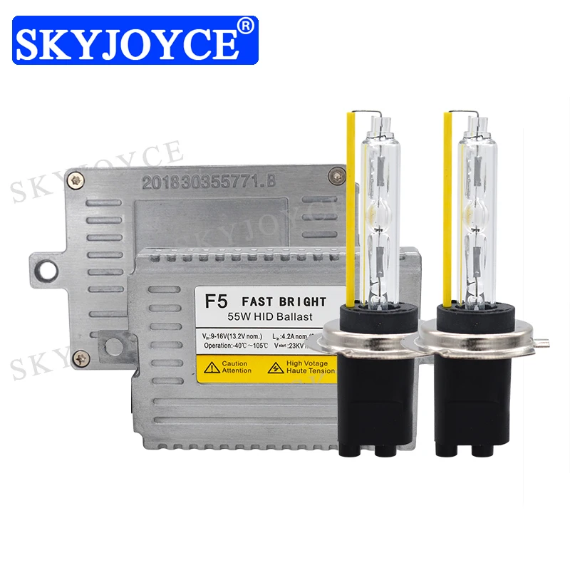 SKYJOYCE 55W Fast Bright Car Headlight Bulb Kit Xenon H7 H1 H3 H11 9005 HB4 9012 D2H 5500K Fast Start 55W F5 HID Ballast Reactor (4)