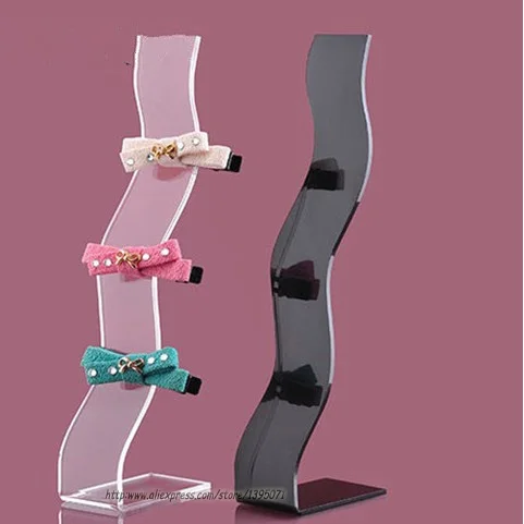 

S Shaped Acrylic Headwear Display Case L Hair clip Stand Hair Rope Holder Hair accessories Organizer Jewelry Holders