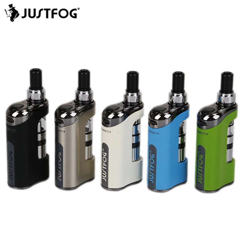 Vape Kit JUSTFOG Compact 14 Starter с 1,8 мл Q14 атомайзер бак 1.6ohm катушка 1500 мАч батарея электронная сигарета, ручка комплект 5 шт