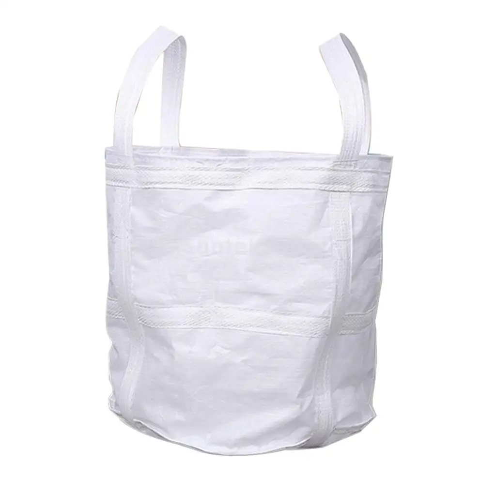 1-1.3 Tonnes FIBC Bulk Bag Builders Bag Waste Rubble Storage Sack, Thickened Bottom, 27'x27'