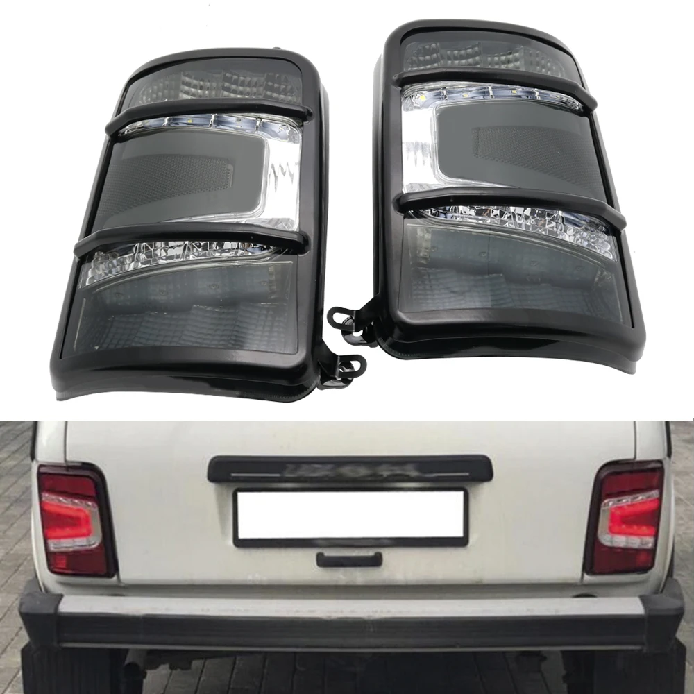 

LED rear lights for Lada Niva 4x4 1995- 1 set / 2 pcs grey or red with a running turn signal car styling accessories tuning