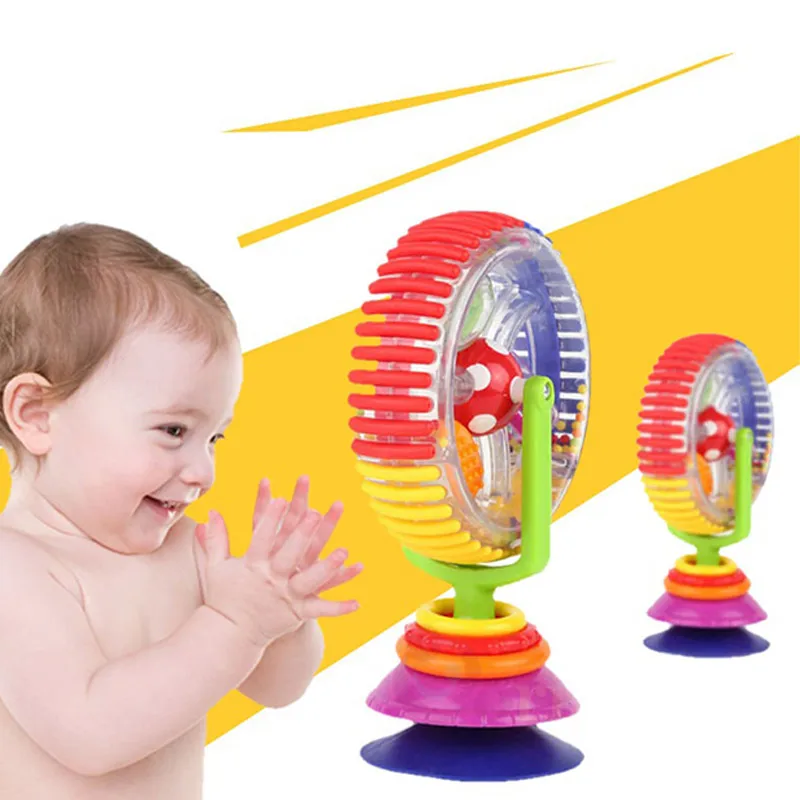 Новорожденных погремушка Light-Up игрушки триколор вращающиеся колеса обозрения присоски Развивающие игрушки для 0-12 месяцев- 17 S7JN