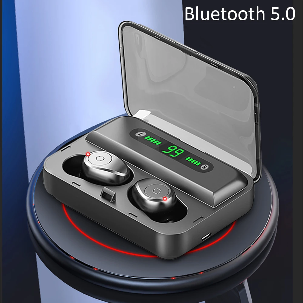 

F9-5 TWS True Wireless Earbuds 6D Stereo bluetooth headphone Mini Waterproof with Power Bank Earphones sport bluetooth headset