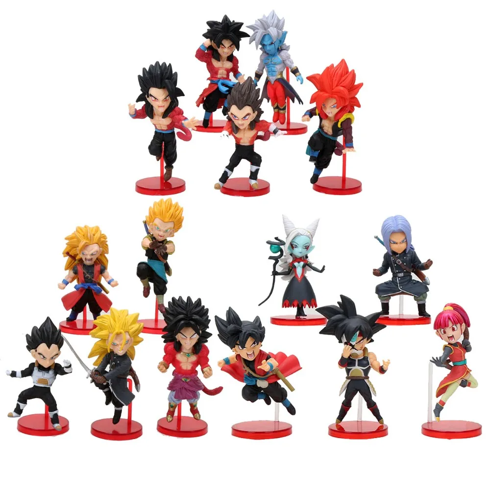 

5pcs/set Dragon Ball Z Super Heroes SDBH SSJ Zeno Goku Avatar Trunks Trunks Majin Towa PVC Action Figures Toys