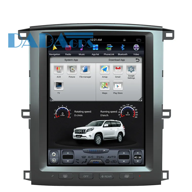 12,1 ''Tesla Android Автомобильный gps навигатор для TOYOTA LAND CRUISER LC100 2003-2007 DVD Мультимедиа Радио магнитофон авто стерео