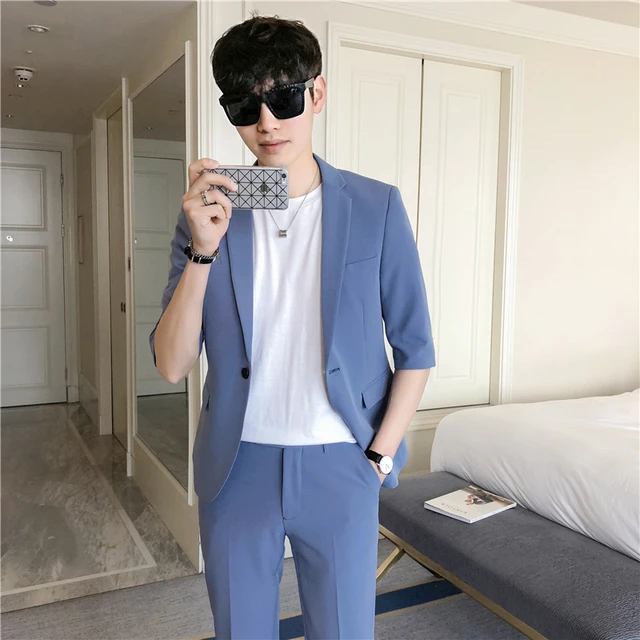 Aliexpress.com : Buy 2018 Summer New Korean Casual Fashion Men's Suit ...