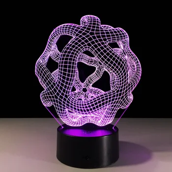 

Innovative 3D LED Table Lamps Transparent Acrylic Pane Visual Night Lights with USB Interface and Touch Base Good Gifts for Kids