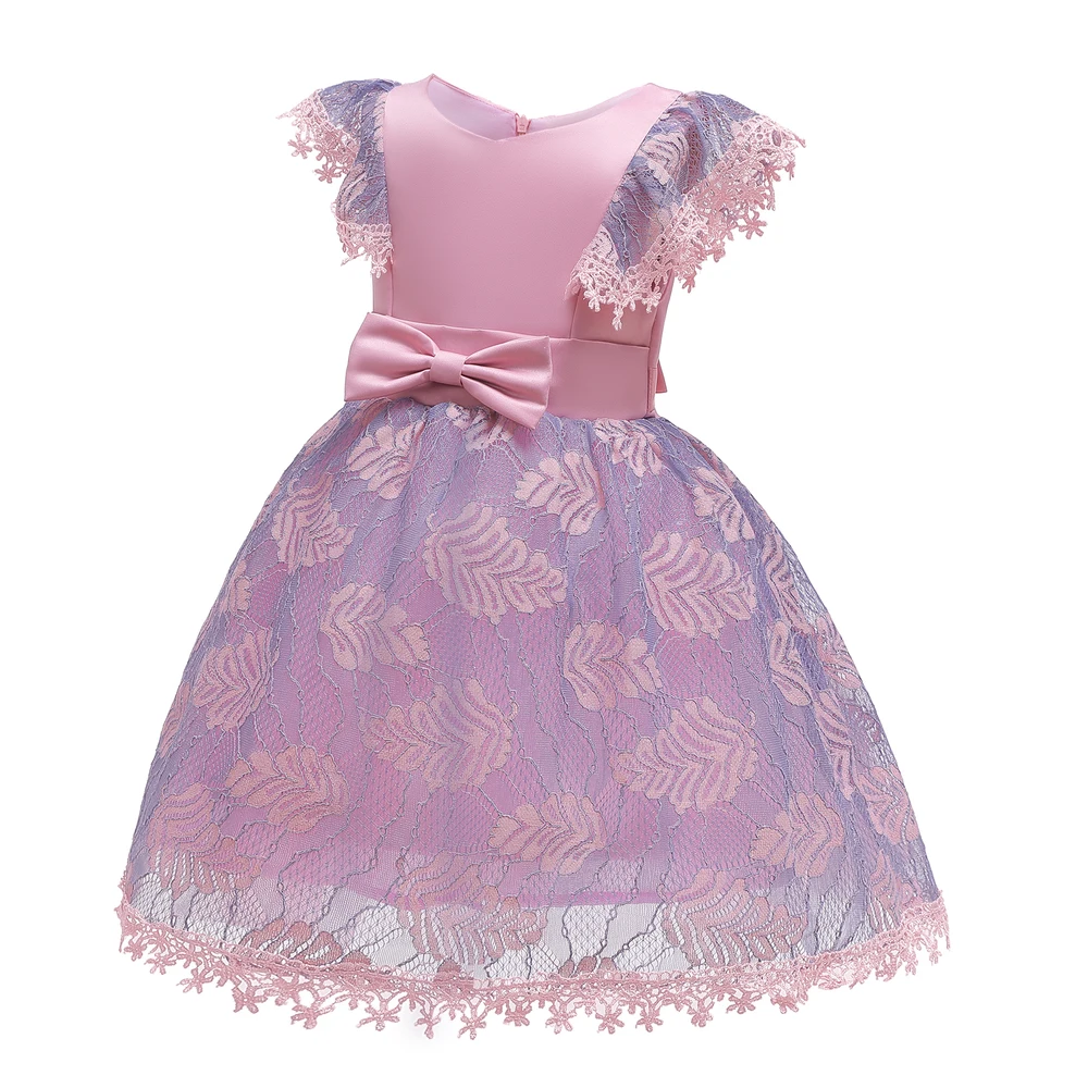 New Lace Baby Girls Dress Princess Wedding Party Kids Dresses For Girls Prom Gown 2019 Formal Children Evening Clothing 10 Years (7)
