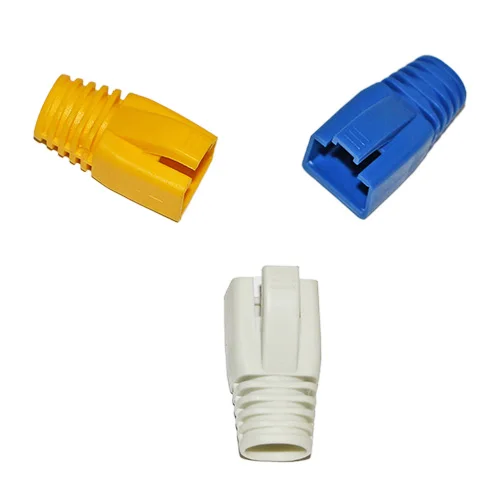 

100 Pieces Cat 7 Network RJ45 Boots White/ Yellow/Blue Color for Cat 7 Network Cable, Plug