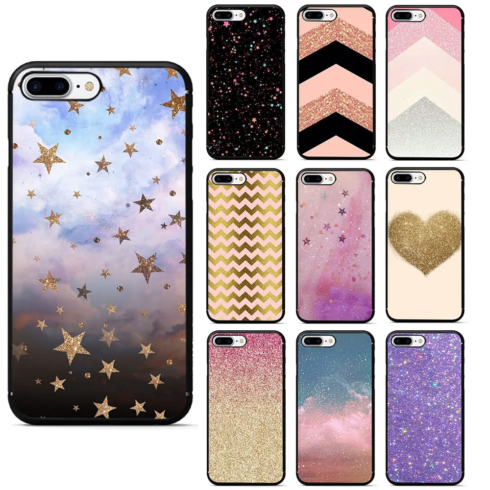 

Gold Pink rose Glitter Soft Phone Cover Case For iPhone 11 Pro 6 6S Plus 7 8 Plus X XS XR XS Max
