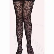 Соблазнение Цветочные украшения чулки пикантная обувь кружева бедро высокие чулки