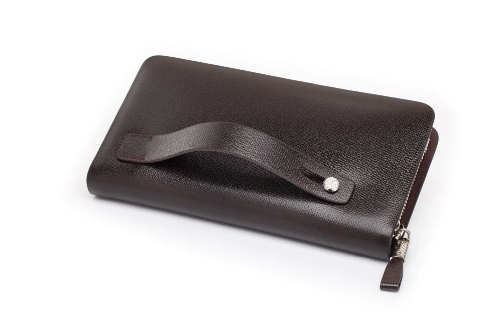 Bolsa Com Zíper Carteira de Couro Marca