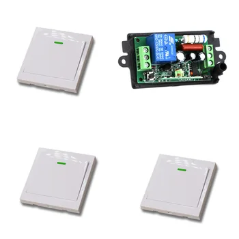 

Free Shipping AC 110V 220V Remote Lighting Switch Wireless Remote Control Switch Wall Remote Control 315/433.92mhz Input Output