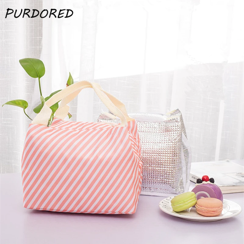 

PURDORED 1 pc Cactus Lunch Bags For Women Portable Insulated Lunch Bag Thermal Food Picnic Lunch Box Bag lonchera Dropshipping