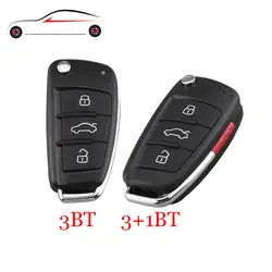 3 + 1 кнопки Флип Ключа автомобиля дистанционного складной ключ крышка Shell Fob случае ключ для Audi A2 A3 A4 a5 A6 A6L A8 S5 S6 Q5 Q7 TT
