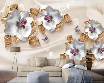 

beibehang wallpaper for kids room Custom Luxury 3D Diamond Jewelry TV Background Wall Flash Wallpaper papel mural adhesivo