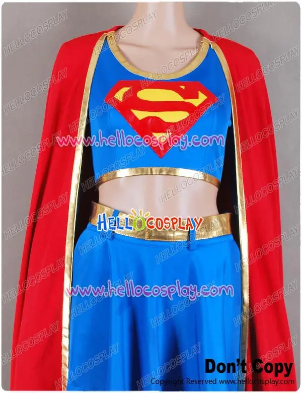  DC Comics Supergirl Super Girl Cosplay Costume Dress H008