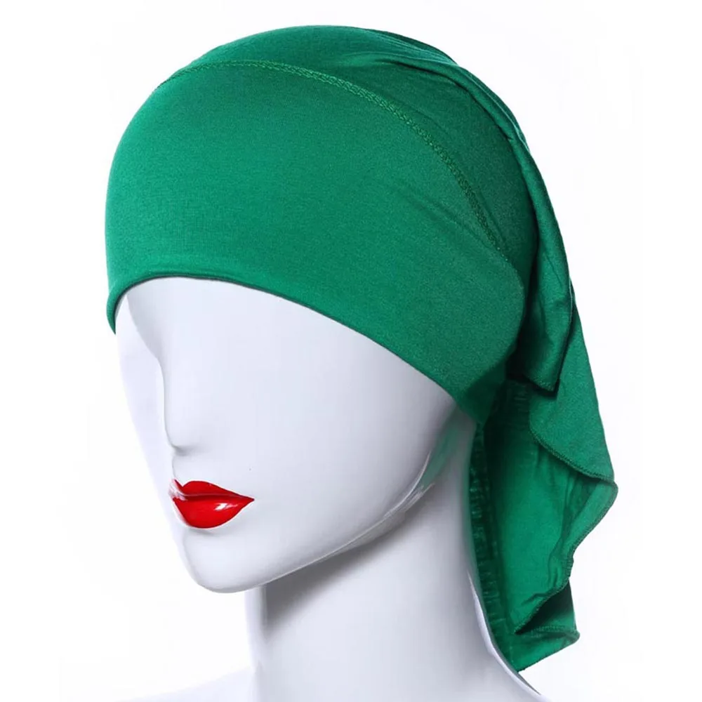 20 цветов хиджаб для мусульманок шарф внутренние шапочки под хиджаб тюрбан Femme мягкий платок исламский хиджаб повязка на голову - Цвет: As the picture