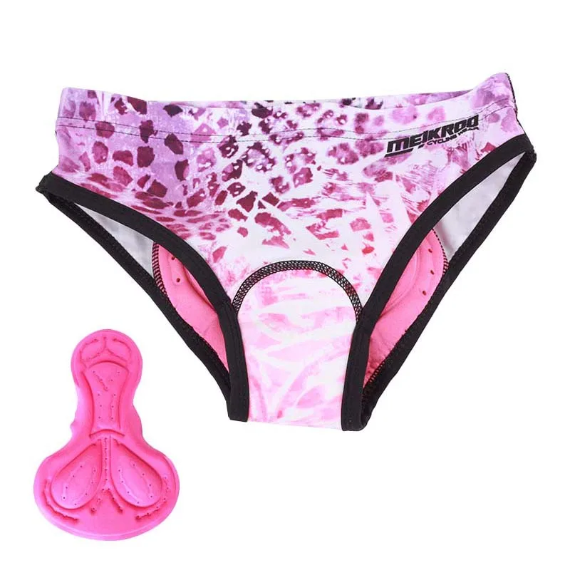 

3D Gel Padded Cycling Shorts Women Breathable Bike Riding Racing Underpants with Silicone Insole Bike Printing Triangle Shorts