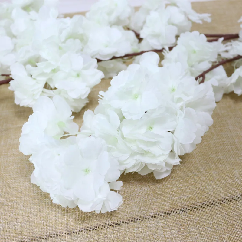 JAROWN Simulation Cherry Artificial Silk Fake Flowers Wedding Scene Decoration Photography Background Wall Decor Home Decoration (16)