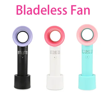 

Portable USB Rechargeable Portable Bladeless Fan Handheld Mini Cooler No Leaf Handy Cooling Fan With 3 Fan Speed Level