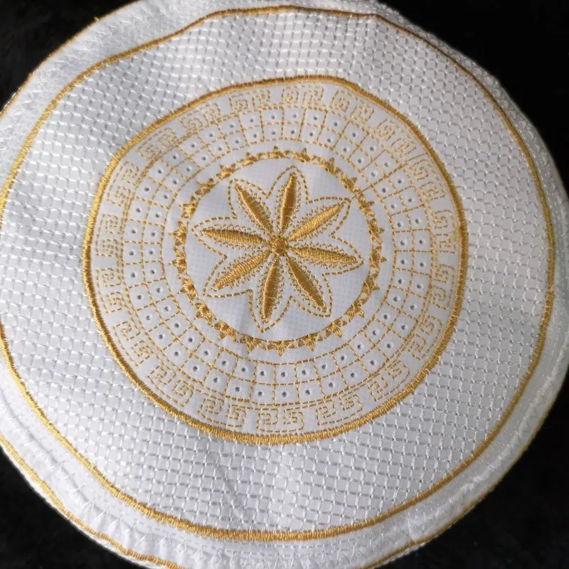 60cm Yellow Yarmulke Kippah Prayer Hijab Hats Bonnet Satin Bonnet Musulman Saudi Arabia Cap Mens Jewish Kippah Yarmulke Kipa Cap