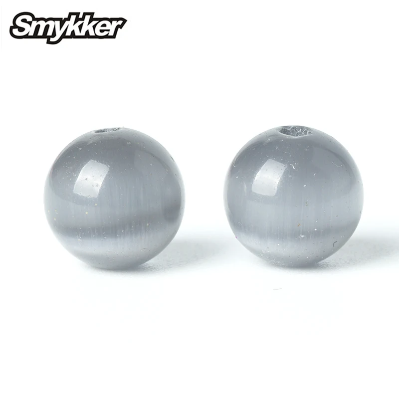 

6/8/10mm Opal Stone for Muslim Rosarys Jewelry Making Elegant Moonstone Grey Cat's Eye Beads Round Loose Spacer Beaded Bracelets